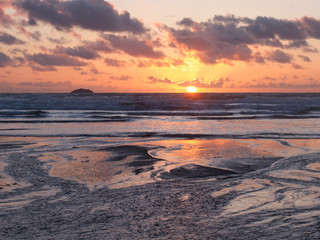 Obraz premium Polzeath beach, Cornwall, UK