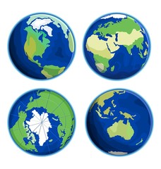 Earth Flat Icon Vector Illustration