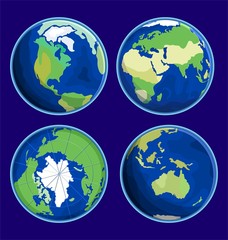 Earth Flat Icon Vector Illustration