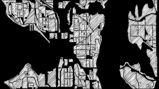 Seattle Karte Animation Skizze 4K