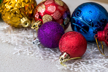 Christmas balls for a christmas background