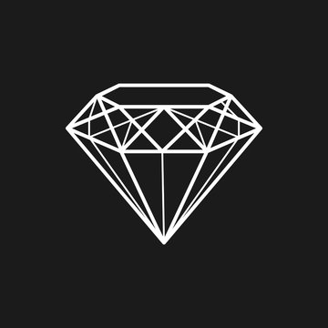 Diamond. Jewel. Decoration. Vector, contour icon