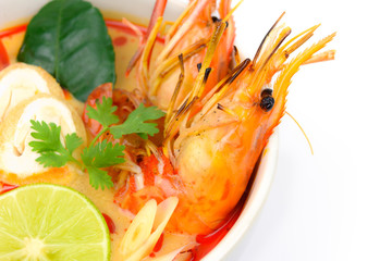Closeup Tom Yum Soup