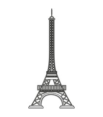 eiffel tower paris landmark vector illustration design