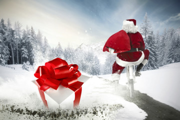 santa claus and gift 