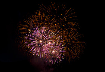 Fireworks Against Night Sky