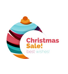 Abstract Christmas sale banner design with blank space