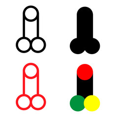 the penis logo vector