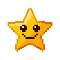 Fototapeta premium star game pixelated icon vector illustration design