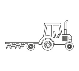 tractor farm vehicle isolated icon vector illustration design