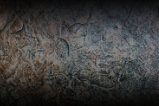 rusty mesh metal background and texture.