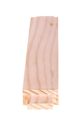 Board with a woodworking tenon isolated