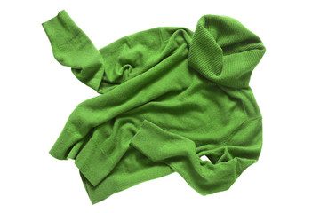 Green sweater isolated