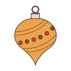christmas ball decorative icon vector illustration design