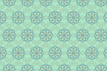 Geometric background / Abstract background of geometric on green background. Vintage style.