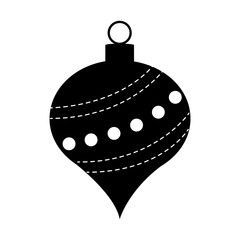 christmas ball decorative icon vector illustration design