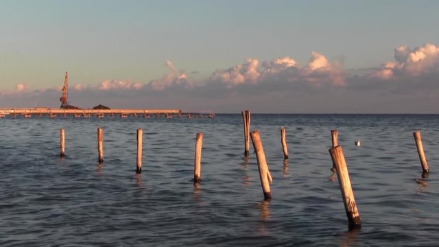 Seascape. A light evening breeze. Late afternoon rest.