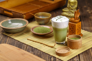 Green tea matcha latte