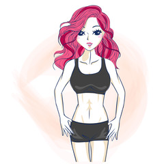 sport woman smile toy you