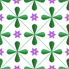 Floral geometric seamless pattern