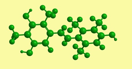 Molecular structure of green molecule