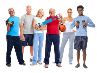 Obraz premium Athletic people group.