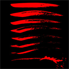 Handdrawn ink vector brush strokes. Vector illustration. Grunge texture.