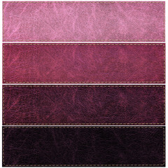 Fototapeta premium set of leather labels of different colors