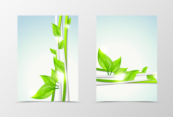 Front and back wave natural flyer template design