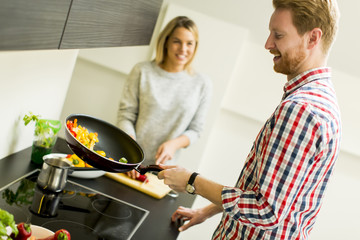 Couple in kitchen