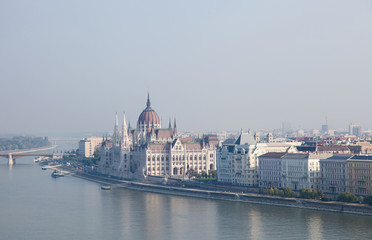 Fototapeta na wymiar Hungary, Budapest, Hungarian Parliament Building