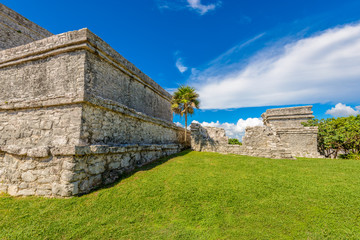 Mayan Ruins of Tulum. Tulum Archaeological Site. Mexico.