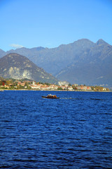 Obraz premium Scenic view of Lake Maggiore, Italy, Europe