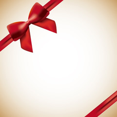 red ribbon over white background. christmas design. vector illustration