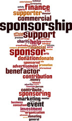 Sponsorship word cloud concept. Vector illustration