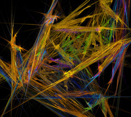 Colorful line's. Abstract fractal image. Wallpaper. Creative digital artwork.