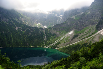 Beautiful landscape of mountain lake. High Tatras. Poland