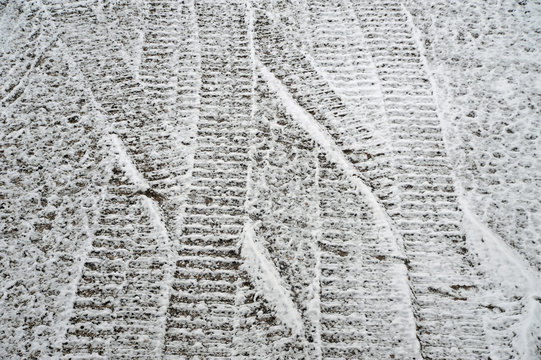 tracks of a excavator