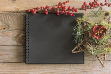 Christmas notebook mockup