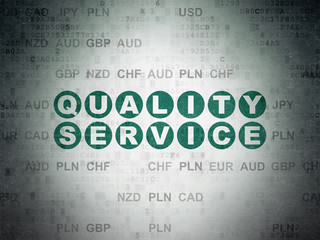 Obraz premium Business concept: Quality Service on Digital Data Paper background