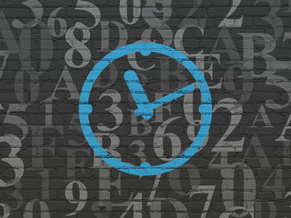 Time concept: Clock on wall background