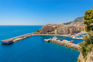 Fototapeta premium Luxury yachts in the bay of Monaco, France