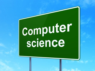 Science concept: Computer Science on road sign background