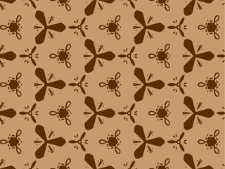 Vintage airplane propellers background. Retro aircraft wallpaper and design elements. Three blades pattern vector.