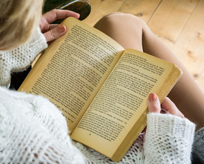 Woman reading a book