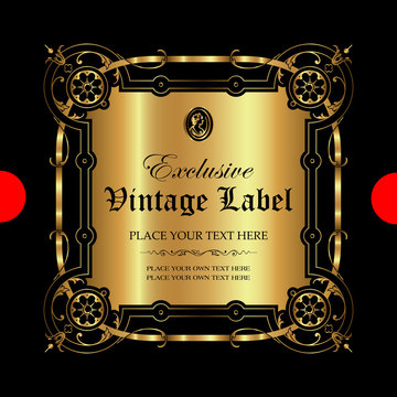 Luxury Ornamental Gold Label