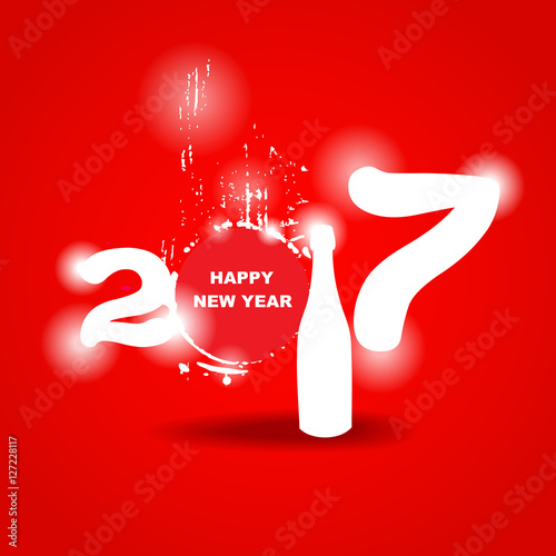 "new year 2017 in white background. abstract poster" stock image and royalty-free vector files "New year 2017 in white background. Abstract poster" Stock image and royalty-free vector files