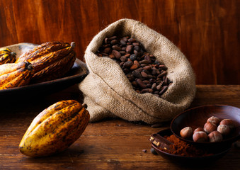Cacao beans and crops