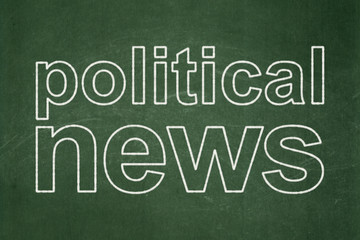 Obraz premium News concept: Political News on chalkboard background