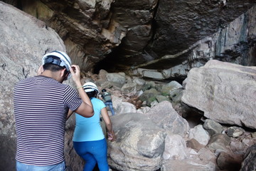 Enter the cave Bolivia